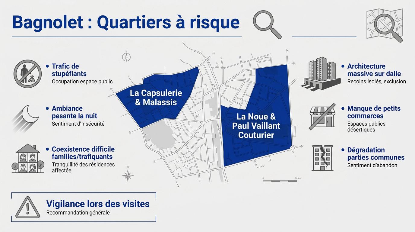 Cartographie des zones de vigilance et quartiers sensibles à Bagnolet