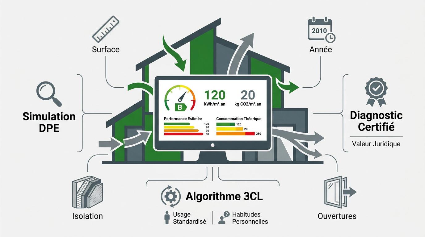 Simulation de diagnostic de performance énergétique pour une maison individuelle