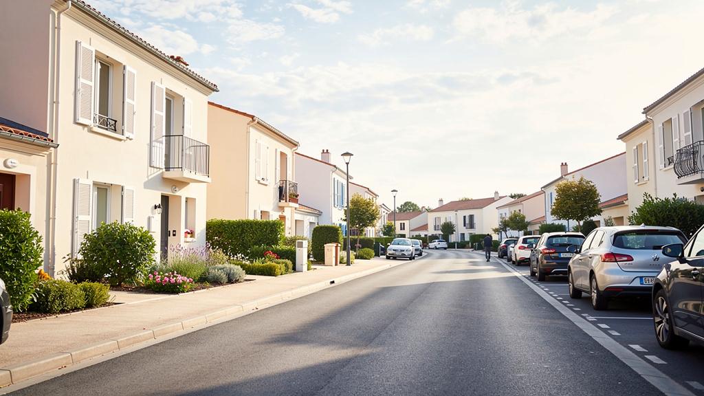 Rue résidentielle calme dans un quartier prisé de La Roche-sur-Yon