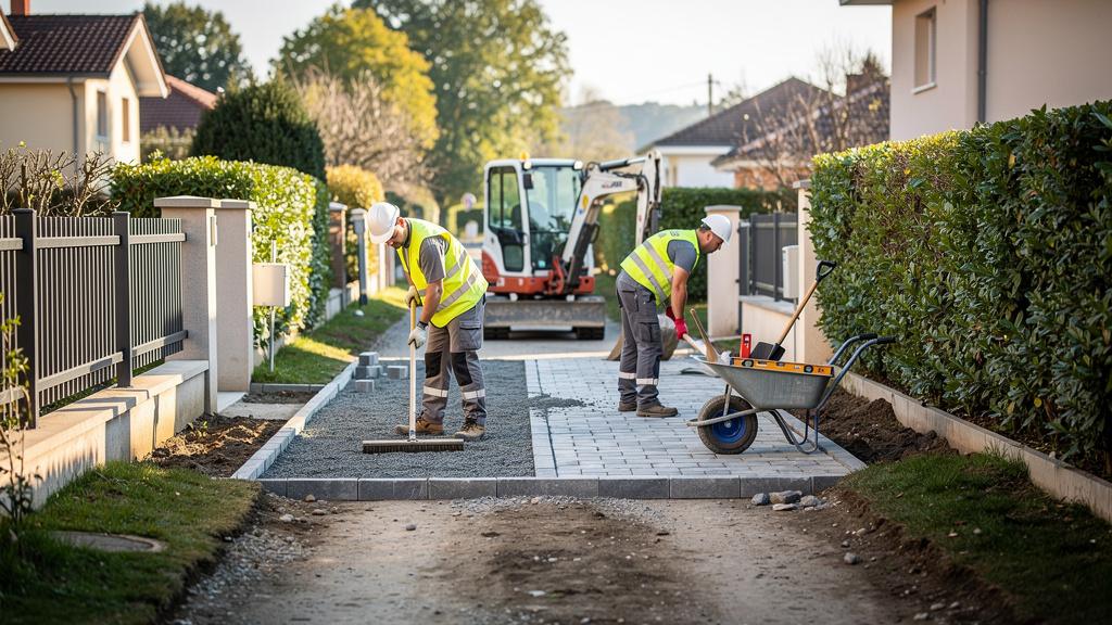 Travaux d'aménagement sur une servitude de passage